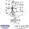 Grohe Eurodisc Cosmopolitan Single-Lever Sink Mixer Dimensions